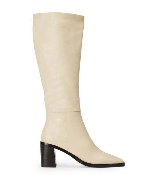 White Tony Bianco Darby Ecru Venice 7.5cm Knee High Boots | PPHER68531