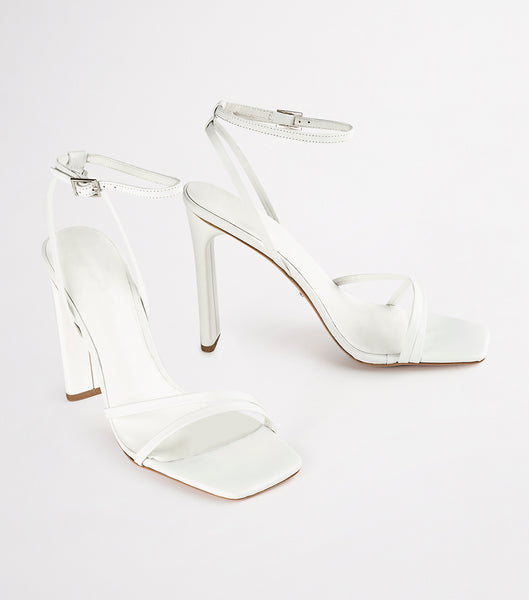 White Tony Bianco Fiance Milk Capretto 11cm Event Heels | APHDF37445