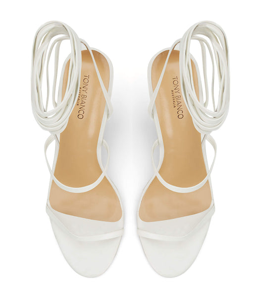 White Tony Bianco Gabriella Milk Capretto 11cm Wedges | FPHUI99508