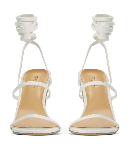 White Tony Bianco Gabriella Milk Capretto 11cm Wedges | FPHUI99508