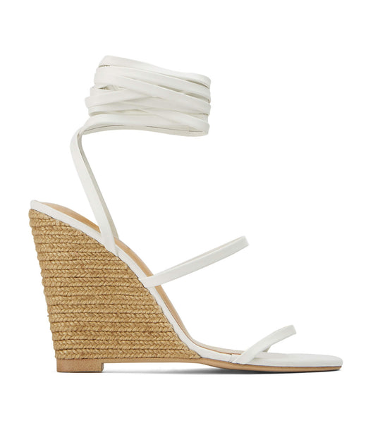 White Tony Bianco Gabriella Milk Capretto 11cm Strappy Heels | PHZDE40783