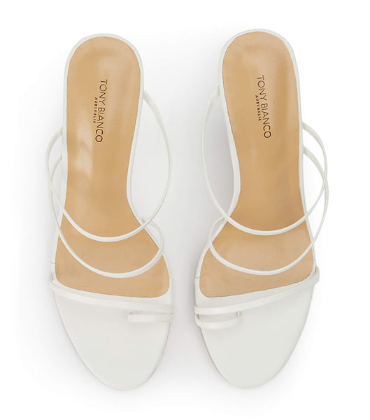 White Tony Bianco Gaia Milk Capretto 11cm Wedges | PHQCS51881