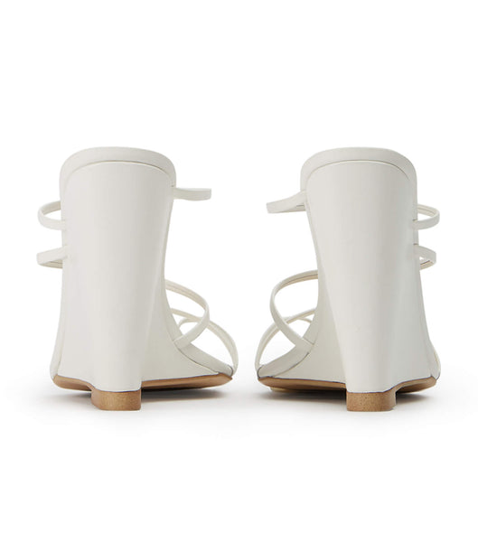 White Tony Bianco Gaia Milk Capretto 11cm Wedges | PHQCS51881