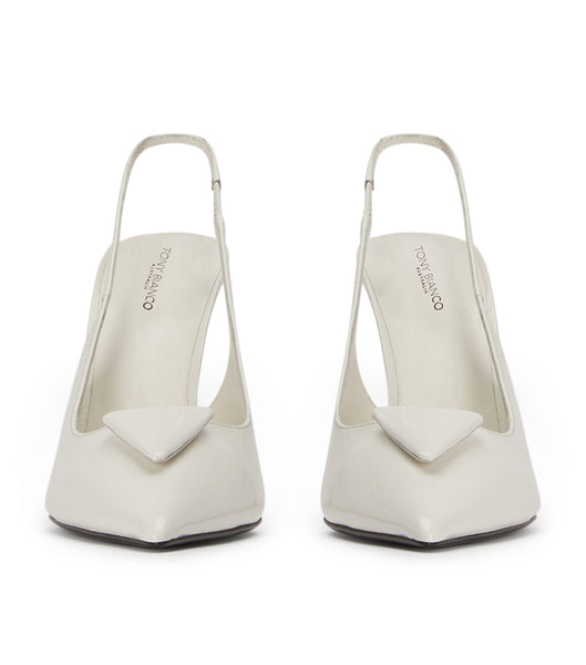 White Tony Bianco Ginger White Hi Shine 10cm Court Shoes | BPHSO28957