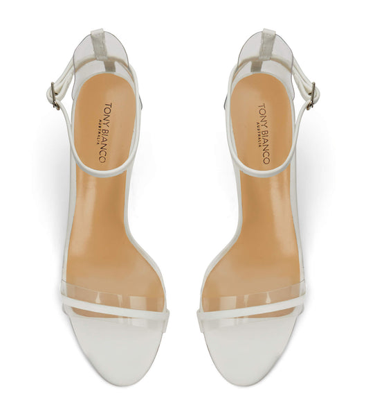 White Tony Bianco Houston Milk Capretto 8.5cm Event Heels | DPHKV47849