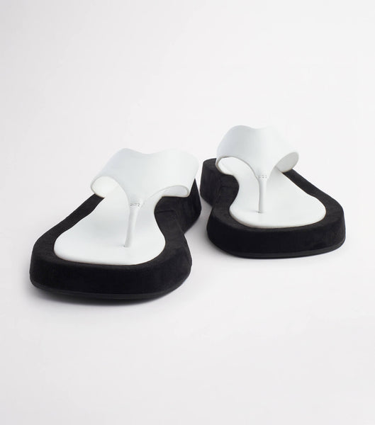 White Tony Bianco Ives Milk Capretto 3.5cm Sandals | PHXMI16691