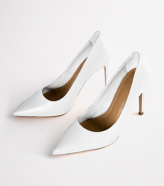 White Tony Bianco Lotus Milk Capretto 10.3cm Event Heels | GPHEC89912