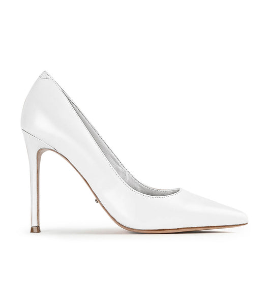 White Tony Bianco Lotus Milk Capretto 10.3cm Event Heels | GPHEC89912