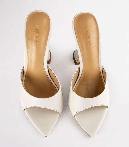 White Tony Bianco Marcel Dove Nappa 10.5cm Bridal Heels | GPHEC76953