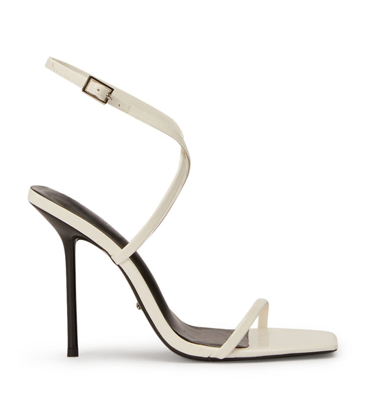 White Tony Bianco Naxos White Patent 10.5cm Strappy Heels | PHZDE45307