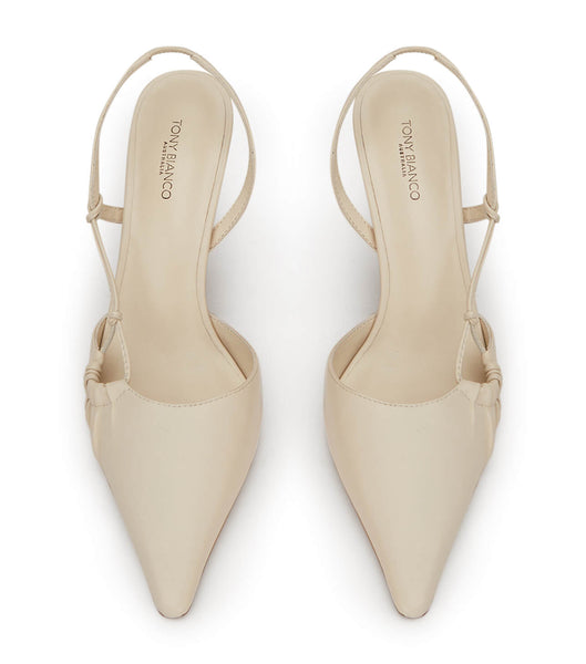 White Tony Bianco Sakai Dove Nappa 8cm Court Shoes | MPHHR19427