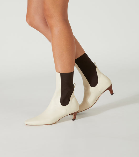 White Tony Bianco Verona Ecru Venice 5cm Ankle Boots | PHXBR18265