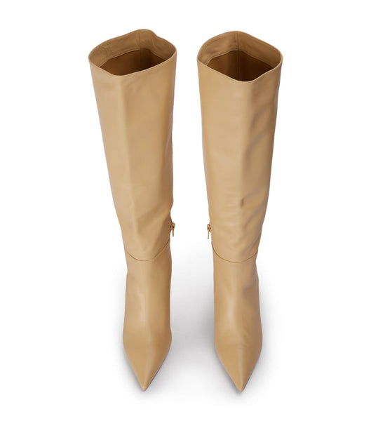 Yellow Tony Bianco Drake Butter Nappa 9.5cm Knee High Boots | UPHND27904