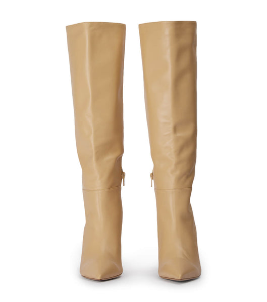 Yellow Tony Bianco Drake Butter Nappa 9.5cm Knee High Boots | UPHND27904