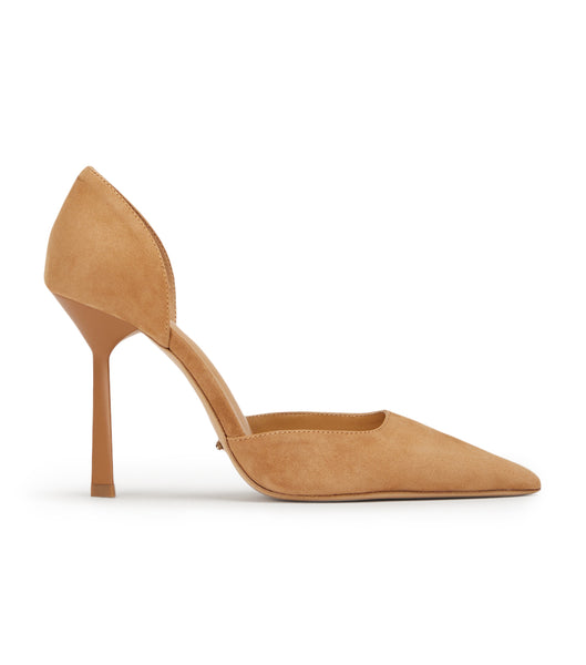 Yellow Tony Bianco Gala Butterscotch Suede 10cm Court Shoes | UPHTG58899