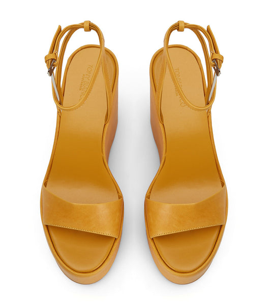 Yellow Tony Bianco Vesna Cantelope Antiq 13cm Wedges | PHNEJ67342