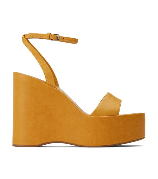 Yellow Tony Bianco Vesna Cantelope Antiq 13cm Wedges | PHNEJ67342