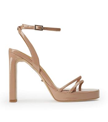 Beige Tony Bianco Dandy Coco Patent 11.5cm Strappy Heels | GPHEC68845