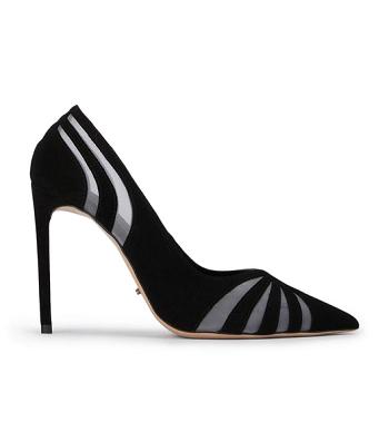 Black Tony Bianco Arrow Black Suede 10.5cm Event Heels | PHNZX37327