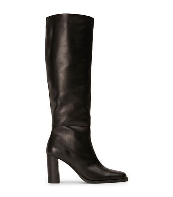 Black Tony Bianco Asher Black Como 8.5cm Mid Calf Boots | PHJVR85651