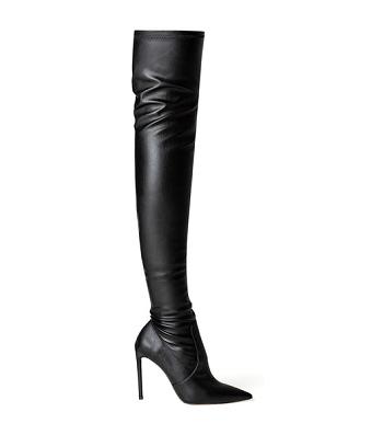 Black Tony Bianco Avah Black Venezia 10.5cm Heeled Boots | PHEGJ56817