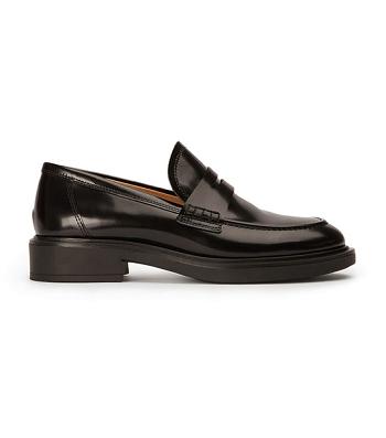 Black Tony Bianco Cherish Black Hi Shine 4.5cm Loafers | YPHVQ97950