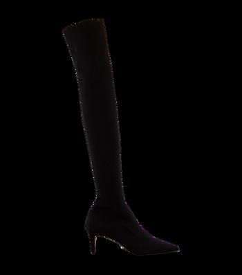 Black Tony Bianco Gracie Black Sock Knit 6.5cm Stiletto Boots | SPHNY49492