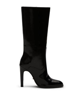 Black Tony Bianco Hadley Black Hi Shine 10.5cm Heeled Boots | GPHUC67940