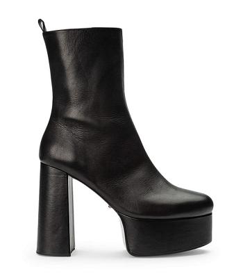 Black Tony Bianco Tyra Black Como 12cm Heeled Boots | FPHUI39371