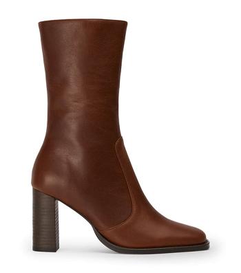 Brown Tony Bianco Atlanta Cognac 8.5cm Heeled Boots | PHDFL94068