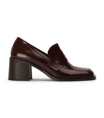 Chocolate Tony Bianco Lomax Vino Hi Shine 6.5cm Loafers | MPHHR72771