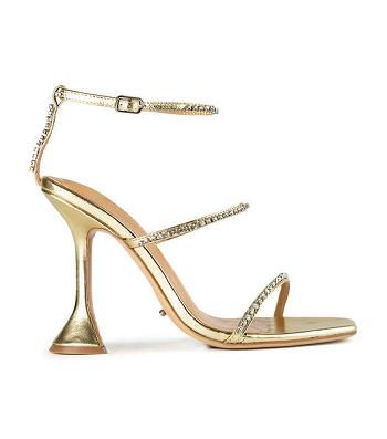 Gold / Metal Tony Bianco Shy Gold Nappa Metallic 10.5cm Event Heels | PHJBT73125