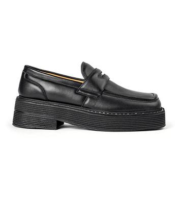 Grey / Black Tony Bianco Granite Black Nappa 5cm Loafers | PHJVR10646