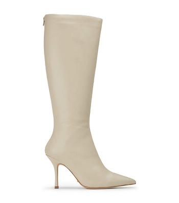 Light Yellow Tony Bianco Kortez Vanilla Nappa 9.5cm Heeled Boots | DPHVO25605