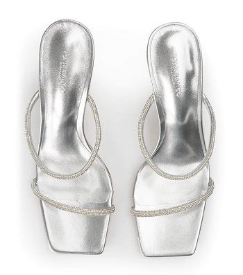 Silver / Metal Tony Bianco Chase Silver Nappa Metallic 8.5cm Bridal Heels | GPHUC66296