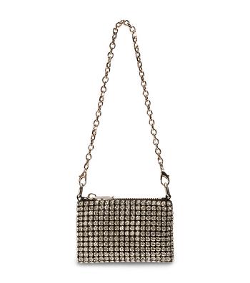 Silver Tony Bianco Arabelle Clear Crystal Mini Handbags Accessories | PHQAV24991