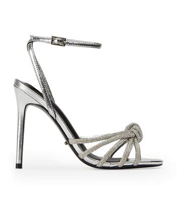 Silver Tony Bianco Kyla Silver Foil 11cm Bridal Heels | LPHTR33755