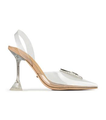 Silver Tony Bianco Laos Clear Vinylite 10.3cm Bridal Heels | PPHQX76584