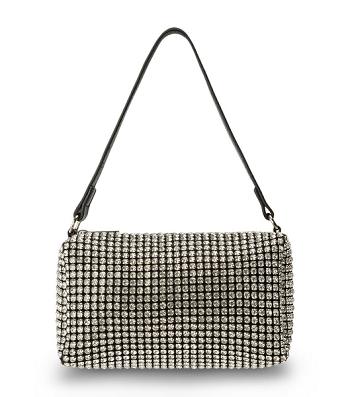 Silver Tony Bianco Moma Clear Crystal Mini Handbags Accessories | ZPHNQ84557