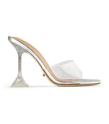 Silver Tony Bianco Serri Clear Vinylite/Silver 10.5cm Bridal Heels | PHEGJ88891