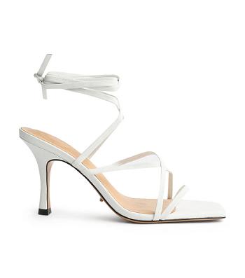 White Tony Bianco Caden White Sheep Nappa 8.5cm Event Heels | PHXMI53608