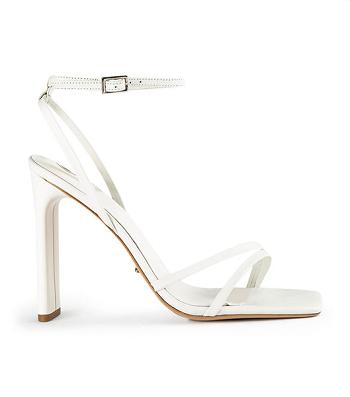 White Tony Bianco Fiance Milk Capretto 11cm Strappy Heels | PHCVG43035