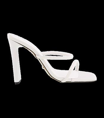 White Tony Bianco Florence Milk Capretto 11cm Strappy Heels | DPHKV42672