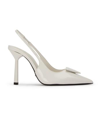 White Tony Bianco Ginger White Hi Shine 10cm Event Heels | PHJVR63575